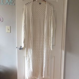 Ankle Length Crochet Sweater from Aerie